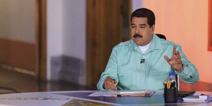 Maduro, esta noche durante su programa de televisión.