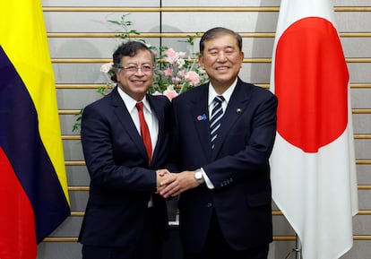 Gustavo Petro y Shigeru Ishiba en Tokio, Japón, el 4 de septiembre de 2025.
