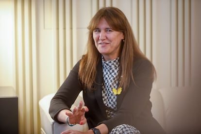 La presidenta del Parlament, Laura Borràs, este martes en el Parlament.