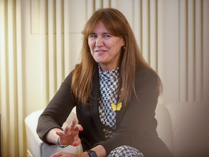 La presidenta del Parlament, Laura Borràs, este martes en el Parlament.