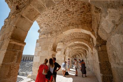 El teatro romano de Aspendos, a medio camino entre Perge y Side (Turquía).