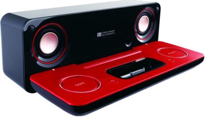 DK-AP7P, altavoces para el iPod/iPhone, de Sharp.