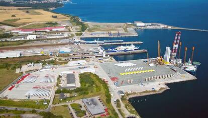 Instalaciones del puerto de Sassnitz