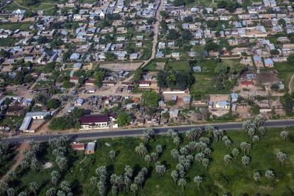 Vistas aéreas de Buyumbura (Burundi).