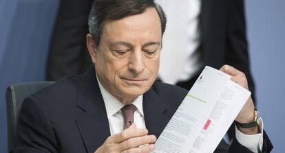 El presidente del BCE, el jueves pasado en Fráncfort.