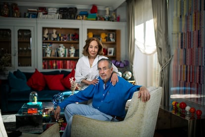 Miguel Henrique Otero, director del diario El Nacional, y su esposa Antonieta Jurado, en su residencia madrileña.