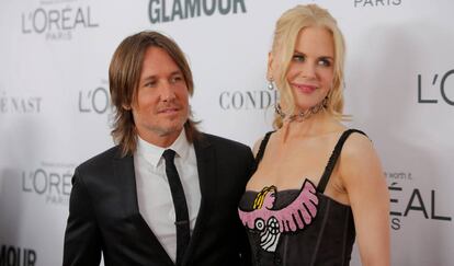 Keith Urban y Nicole Kidman en los premios a la mujer del año de la revista 'Glamour', celebrados el pasado 14 de noviembre en Nueva York, en los que la actriz fue reconocida.