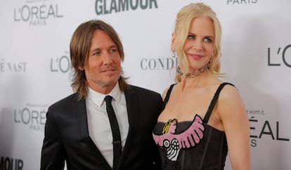 Keith Urban y Nicole Kidman en los premios a la mujer del año de la revista 'Glamour', celebrados el pasado 14 de noviembre en Nueva York, en los que la actriz fue reconocida.