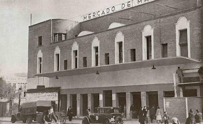 1944 (aproximadamente). El mercado de Maravillas, en Bravo Murillo, con diseño de 1933 de Pedro Muguruza.