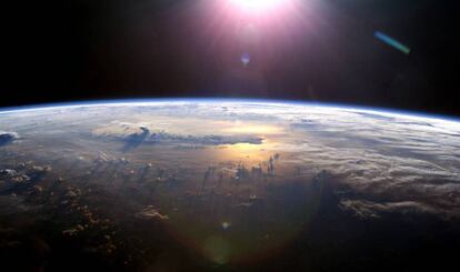 Imagen de la Tierra tomada desde la Estación Espacial Internacional.