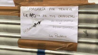 Mensaje de cariño de un cliente del Melo's tras su cierre.