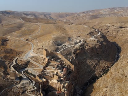 Vista del monasterio de Mar Saba, en Cisjordania.