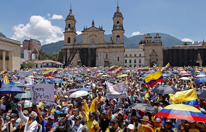 Marcha en Colombia contra el Gobierno de Gustavo Petro