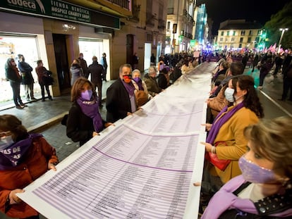 Manifestación en Málaga contra los crímenes machistas.