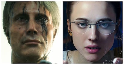 Las recreaciones digitales de Mads Mikkelsen y Margaret Qualley, en el juego 'Death Stranding'.