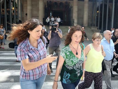 Montserrat Capdevila saliendo del tribunal tras declarar por el Caso Mercurio.