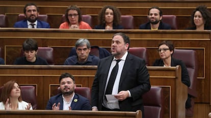 Oriol Junqueras in Congress in May of last year.