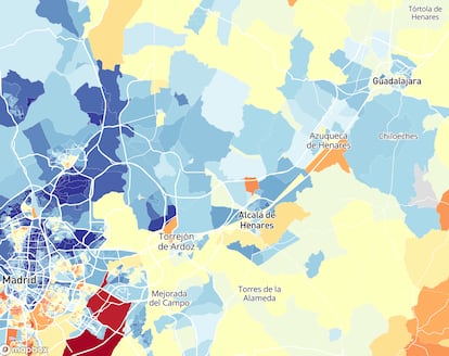 Mapa renta España