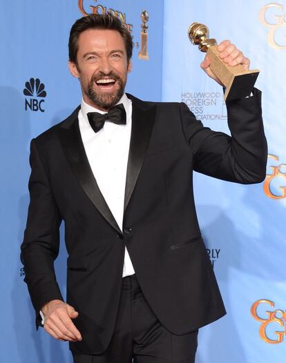 Hugh Jackman gana el Globo de Oro a Mejor actor por su papel en 'Los Miserables', una de las triunfadoras de la noche.