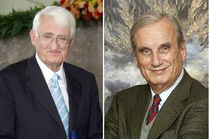 De izquierda a derecha, Habermas y Joachim Fest.