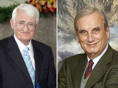 De izquierda a derecha, Habermas y Joachim Fest.