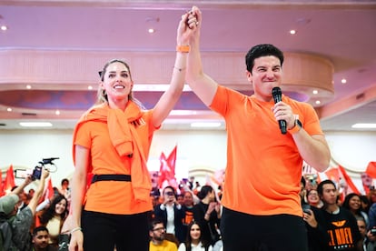 Samuel García y Mariana Rodríguez en Gómez Palacio (Estado de Durango), el 25 de noviembre.