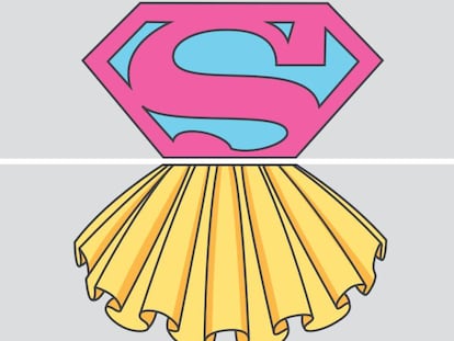 Un dels cartells de la campanya #TrenquemEstereotips. Sota el dibuix apareix la frase "Quan ballo, tinc superpoders".