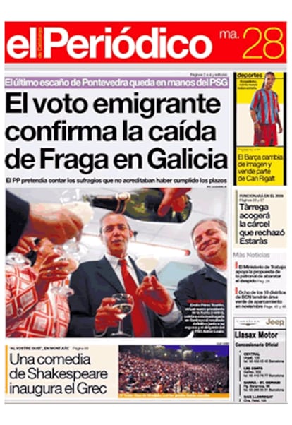 <i>El Periódico de Catalunya </i> comenta que "El mal perder exhibido por el PP tras las elecciones generales volvió a aflorar ayer. El mal perder y, también, la tentativa de deslegitimar otro proceso electoral democrático adverso (...)". Este periódico señala que "Tras dedicar la semana pasada a la siembra de sospechas, entramos en una nueva bronca aznarista y, probablemente, en otro capítulo de calentamiento de la opinión pública conservadora contra el resultado de las urnas".