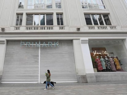 Fachada del Primark en la Gran Vía madrileña, el 20 de marzo.