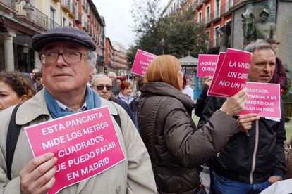 Concentración en Valladolid convocada por los sindicatos de inquilinos, y otras organizaciones.