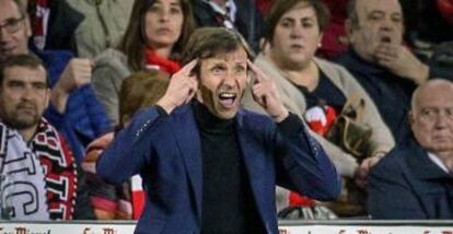 Ziganda, entrenador del Athletic, durante el partido contra el Leganés.