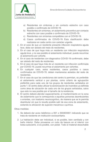 Protocolo Andalucía covid