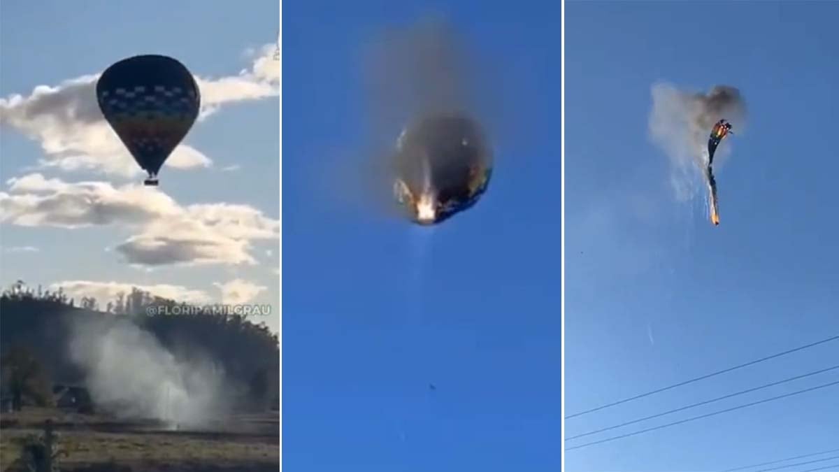 Ocho muertos al incendiarse un globo aerostático con 21 pasajeros en Brasil