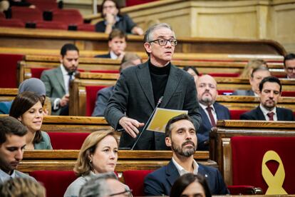 El diputado Josep Maria Jove, de ERC, en un momento del Pleno. / SERGI RAMOS LADEVESA (Parlament).