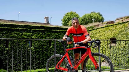 Indurain, el pasado 5 de julio durante la presentación de una prueba en Barcelona. / GORKA LEIZA