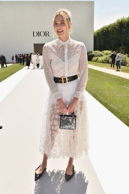 PARIS, FRANCE - JULY 02: Karlie Kloss attends the Christian Dior Couture Haute Couture Fall/Winter 2018-2019 show as part of Haute Couture Paris Fashion Week on July 2, 2018 in Paris, France. (Photo by Dominique Charriau/WireImage)