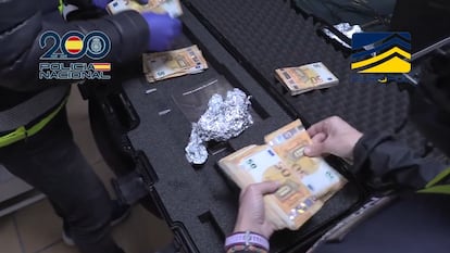 Parte del dinero intervenido en la operación Karasu, de la Policía Nacional en colaboración con Europol. 