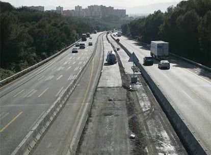 Obras de ampliación de la autopista de la AP-7.