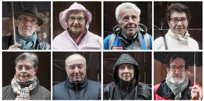 De izquierda a derecha y de arriba abajo: Pedro Torés, Julia Cortés, Fedor Asuar, Aurora del Valle, María del Carmen López, Ángel Martín, Julia Teijeiro y Juan Maíi Domínguez.