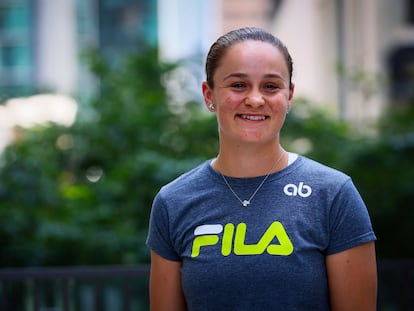 Ashleigh Barty, durante la conferencia de prensa que ofreció en Brisbane.