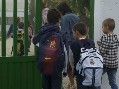 Comienzo de curso en un colegio de Monforte.