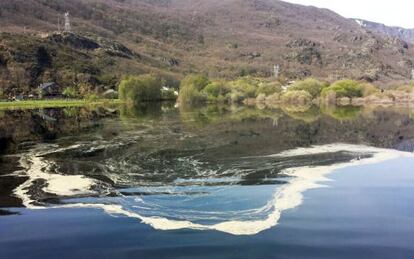 Un vertido fotografiado hace 10 d&iacute;as en el lago de Sanabria.