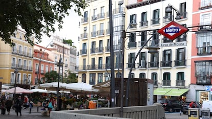 La plaza de Tirso de Molina, en el centro de Madrid.