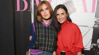 Tallulah Willis junto a su madre Demi Moore.