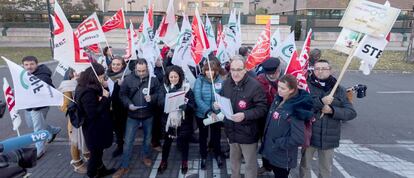 Protesta de profesores interinos en Castilla y León.