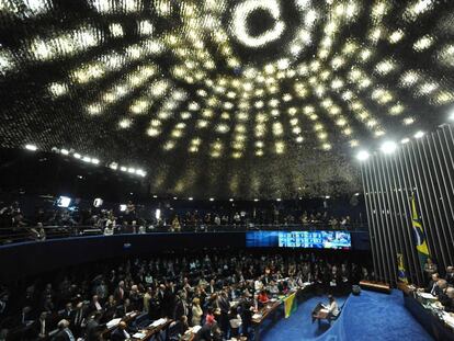 Sess&atilde;o no Senado nesta quarta-feira.