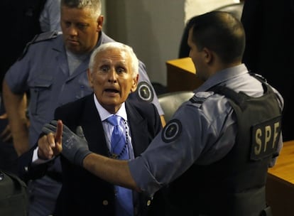 Etchecolatz tras escuchar el veredicto en Buenos Aires