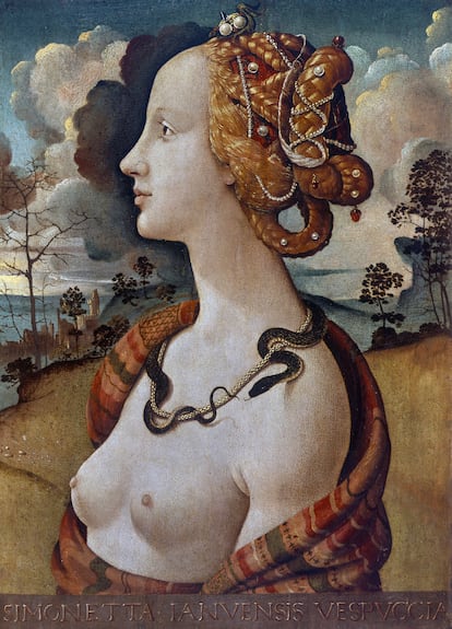 Retrato de Simonetta Vespucci, realizado por Piero Cosimo.