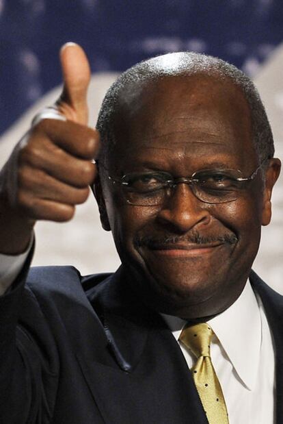 El candidato Herman Cain, el 7 de octubre en Washington.