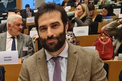 El ministro de Economía, Comercio y Empresa, Carlos Cuerpo, en el Parlamento Europeo.